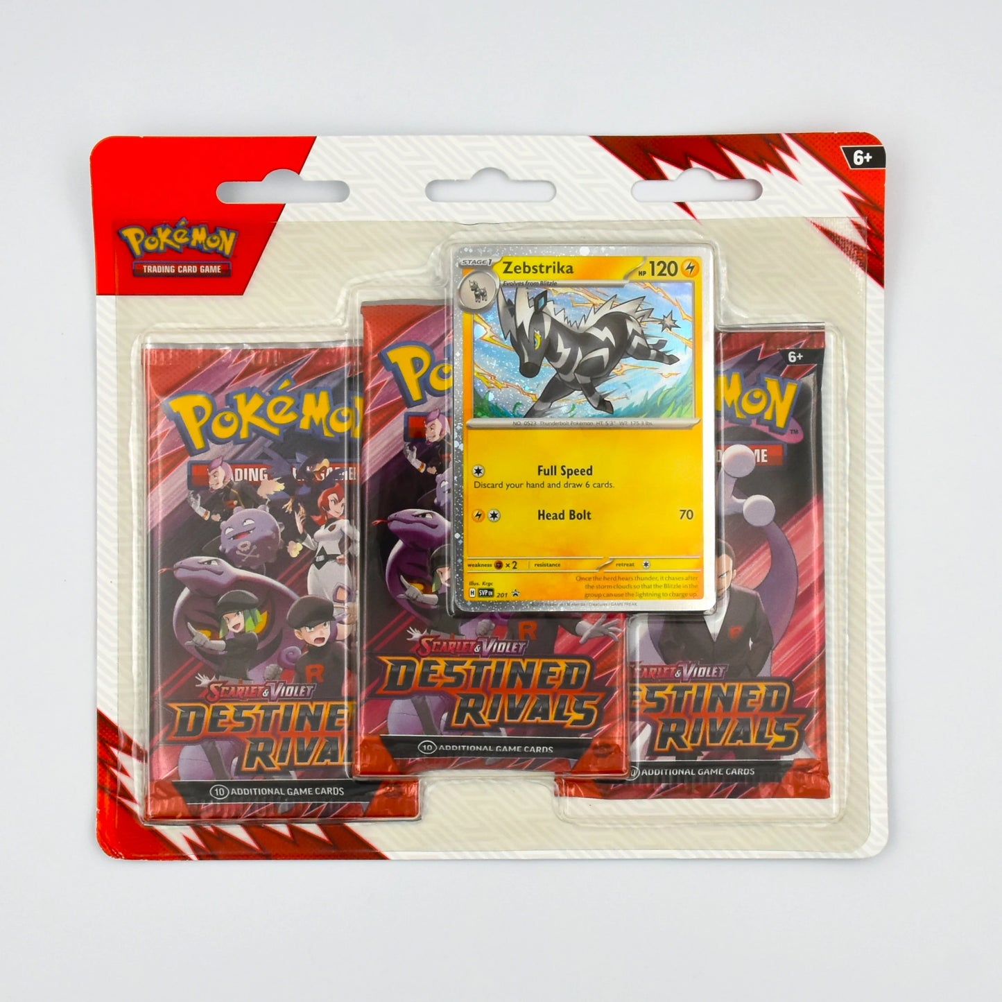 Pokemon - Destined Rivals: Zebstrika 3-Pack Blister