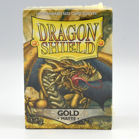 Dragon Shield - Gold - Matte - 100 Standard Size Card Sleeves
