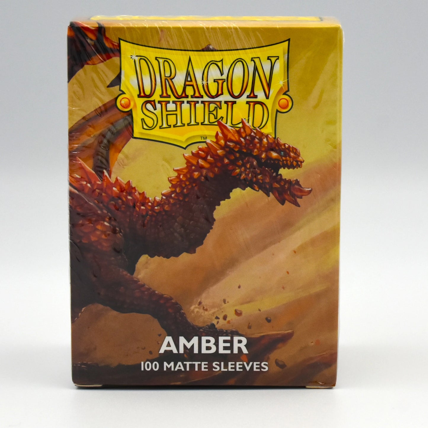 Dragon Shield - Amber - Matte - 100 Standard Size Card Sleeves