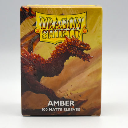 Dragon Shield - Amber - Matte - 100 Standard Size Card Sleeves