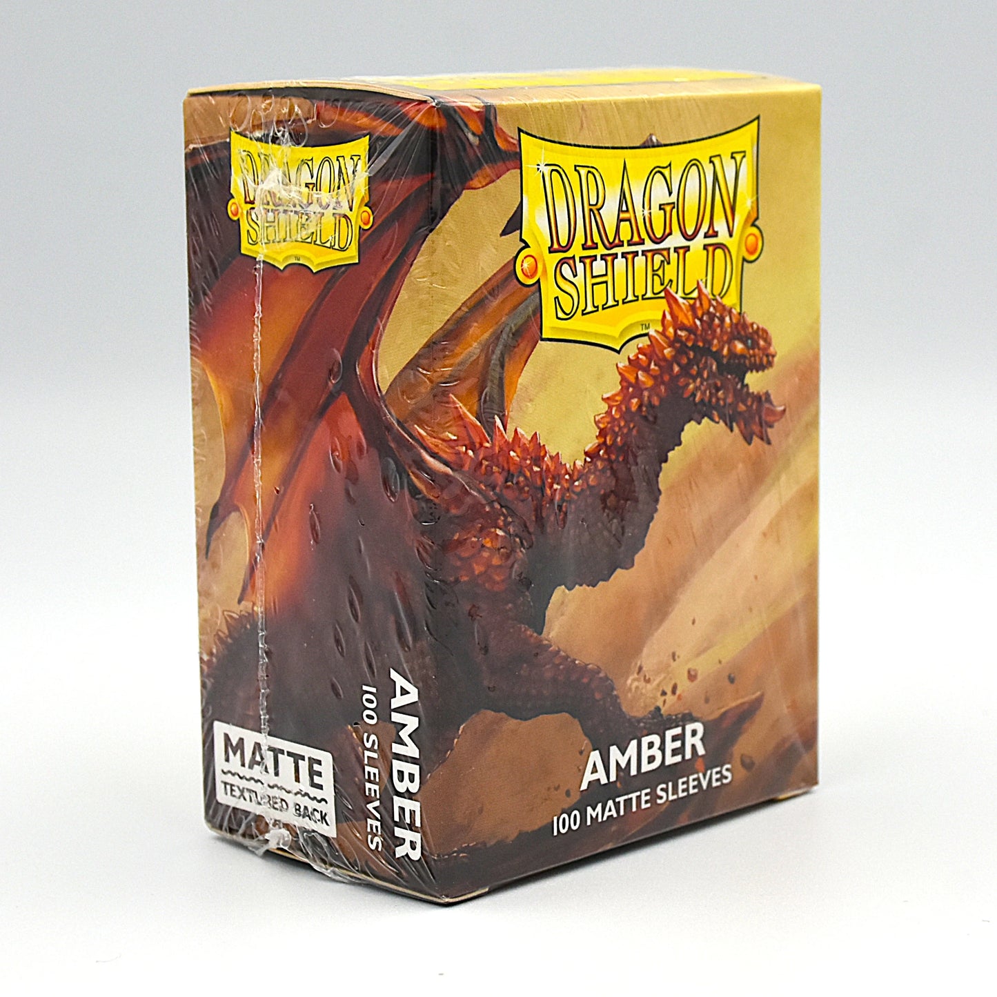 Dragon Shield - Amber - Matte - 100 Standard Size Card Sleeves