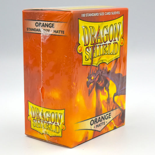 Dragon Shield - Orange - Matte - 100 Standard Size Card Sleeves