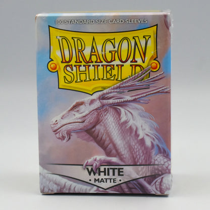 Dragon Shield - White - Matte - 100 Standard Size Card Sleeves