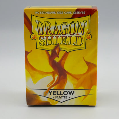 Dragon Shield - Yellow - Matte - 100 Standard Size Card Sleeves