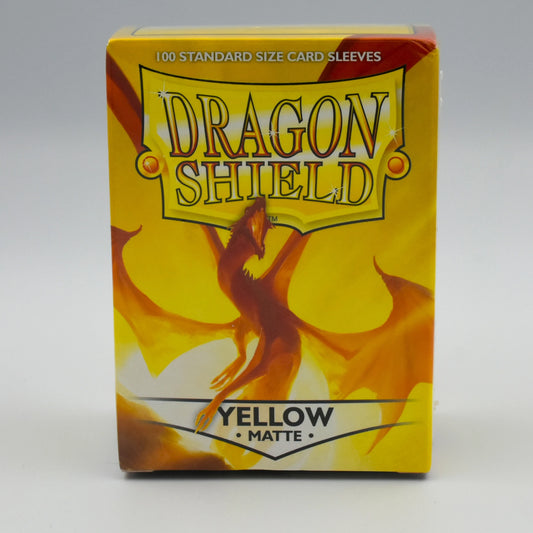 Dragon Shield - Yellow - Matte - 100 Standard Size Card Sleeves