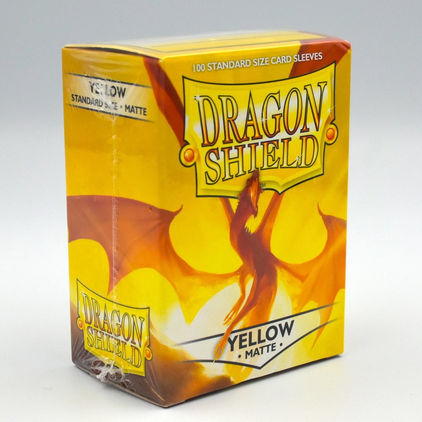 Dragon Shield - Yellow - Matte - 100 Standard Size Card Sleeves
