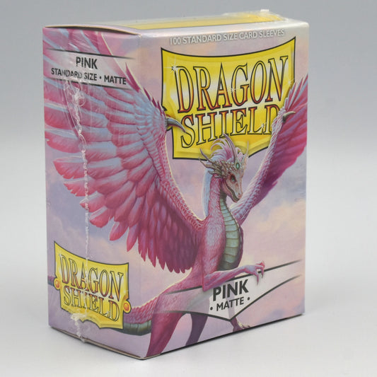 Dragon Shield - Pink - Matte - 100 Standard Size Card Sleeves