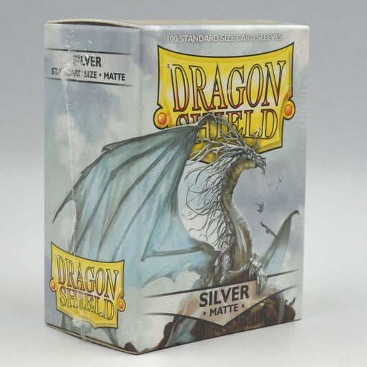 Dragon Shield - Silver - Matte - 100 Standard Size Card Sleeves